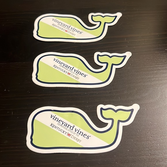 Two Brand New Limited Edition Kentucky Derby Vineyard Vines Whale Stickers - Picture 4 of 7